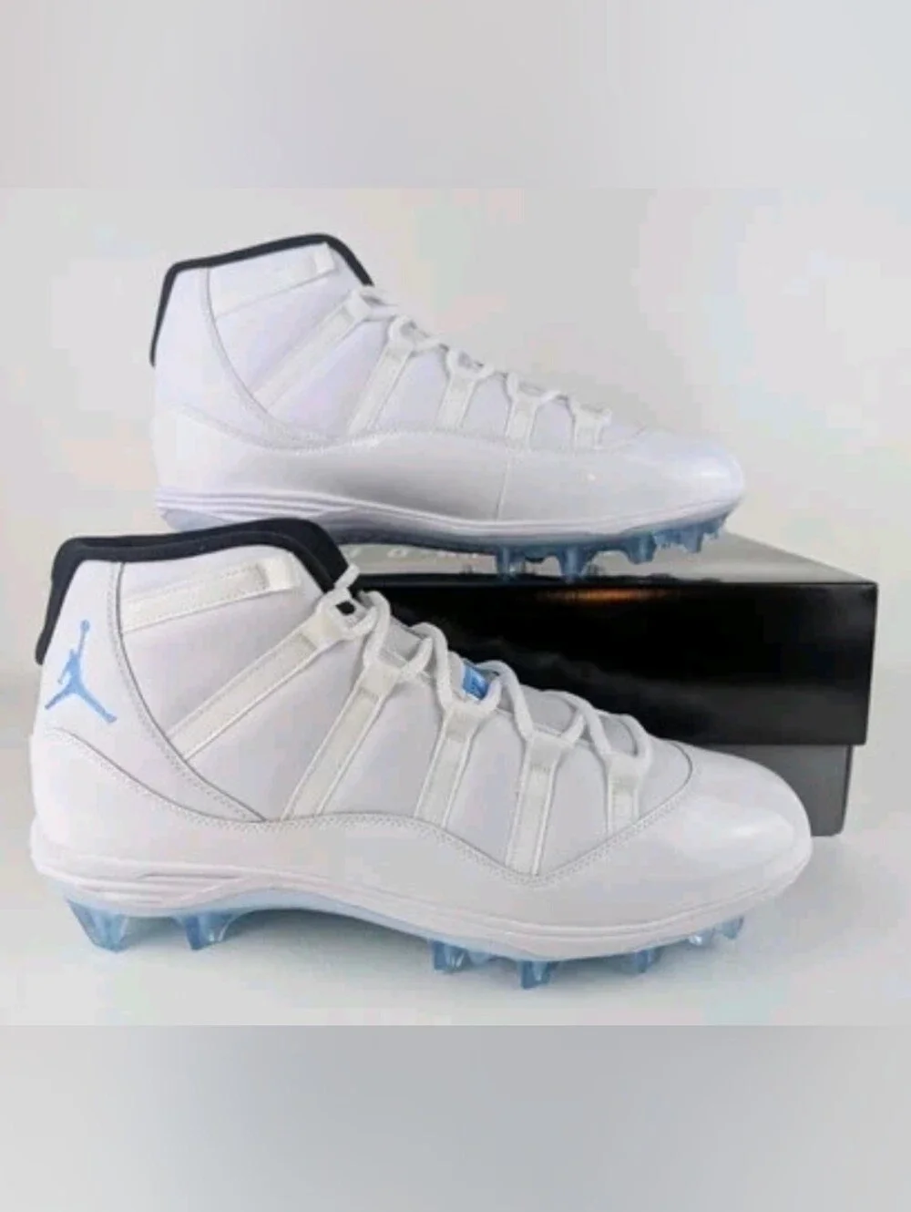 Nike Air Jordan 11 Retro Mid TD SZ 9.5 Football Cleat White Legend Blue